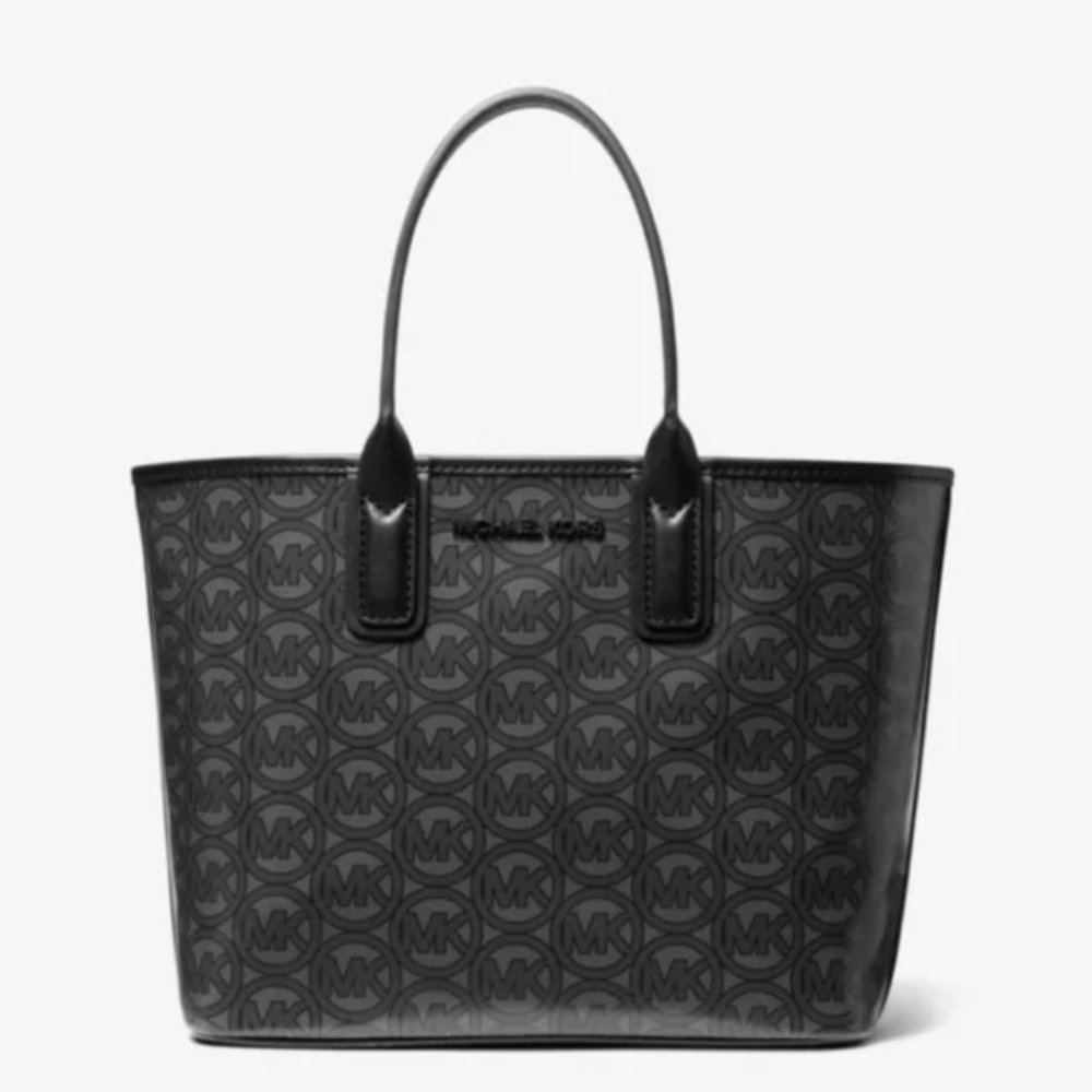 Michael Kors Jodie Small Logo Jacquard Tote Bag in Black